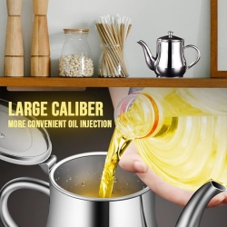 Stainless Steel Kitchen Oil Filter Pot 32oz